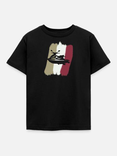 Jetski Wakeskate Boot - Kinder T-Shirt - Schwarz