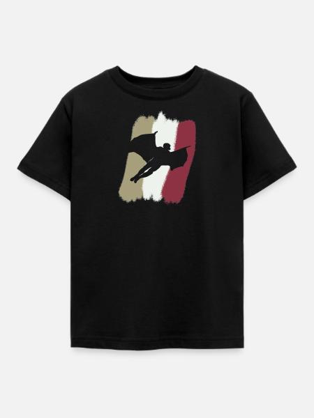 Wingsuit Fliegen Base Jumping - Kinder T-Shirt - Schwarz