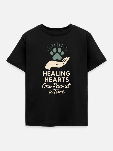 Tierheimmitarbeiter, Tierrettungs-freiwilliger - Kinder T-Shirt - Schwarz