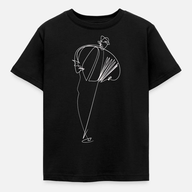 Akkordeon - Kinder T-Shirt - Schwarz