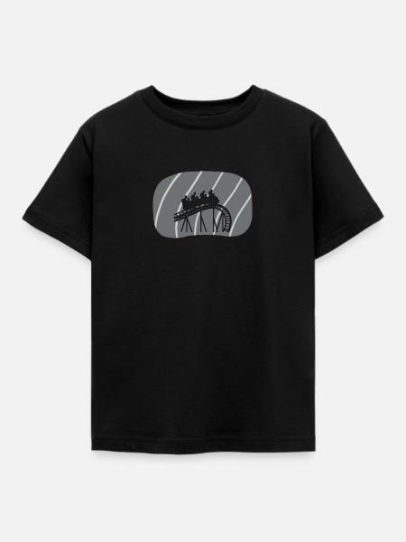 Achterbahn rollercoaster Festzelt - Kinder T-Shirt - Schwarz