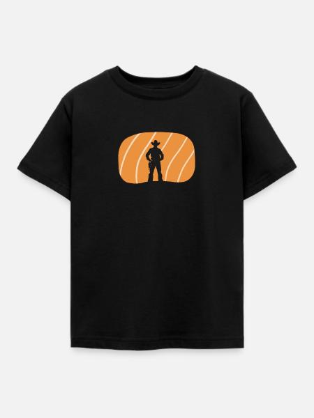 Cowboy Sheriff Sattel - Kinder T-Shirt - Schwarz
