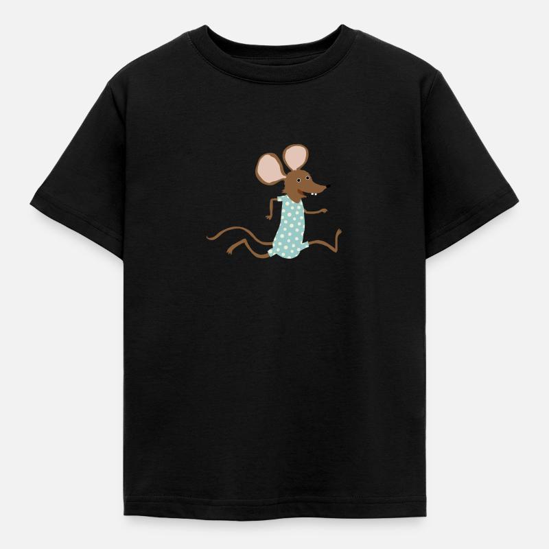 Maus geht baden - Kinder T-Shirt - Schwarz