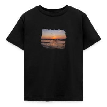 Sonnenuntergang am Meer - Kinder T-Shirt - Schwarz - Vorne - AI Model Kid Female (0cm)