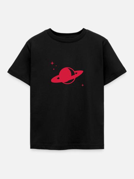 Saturn - Kinder T-Shirt - Schwarz