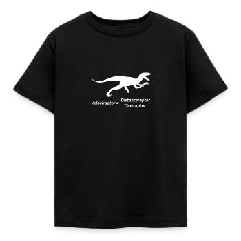 Velociraptor: formule pour calculer un raptor - T-shirt Enfant - noir - Devant - AI Model Kid Female (0cm)