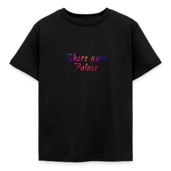 Shape your Future - Du entscheidest! - Kinder T-Shirt - Schwarz - Vorne - AI Model Kid Female (0cm)