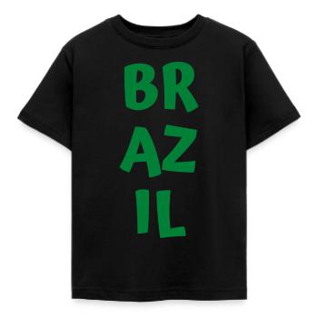 Brazil - Kids' T-Shirt - black - Front - AI Model Kid Female (0cm)