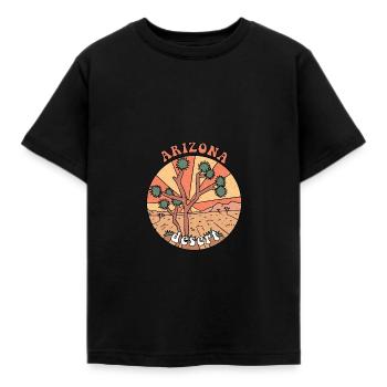 Arizona Desert - Kids' T-Shirt - black - Front - AI Model Kid Female (0cm)