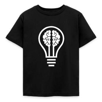 ampoule de cerveau - T-shirt Enfant - noir - Devant - AI Model Kid Female (0cm)