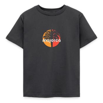 Mallorca Mallorca Spanien Künstlerisches Urlaubssouvenir - Kinder T-Shirt - Dunkelgrau - Vorne - AI Model Kid Female (0cm)