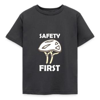 Bicycle helmet Safety First - Kids' T-Shirt - dark grey - Front - AI Model Kid Female (0cm)