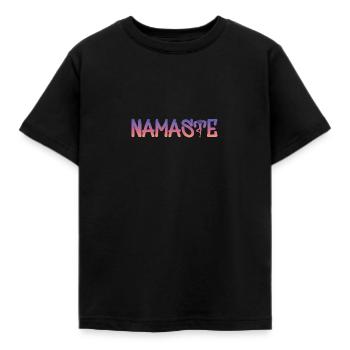 Namaste - Kinder T-Shirt - Schwarz - Vorne - AI Model Kid Female (0cm)