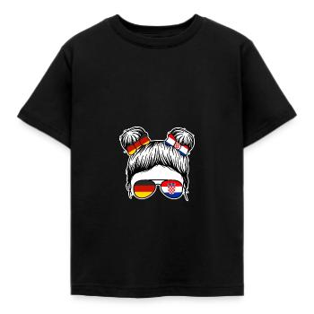 Croates Croates Croates Hrvatska Allemagne Croatie - T-shirt Enfant - noir - Devant - AI Model Kid Female (0cm)