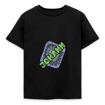 Johann Johann - Kinder T-Shirt - Schwarz - Vorne - AI Model Kid Female (0cm)