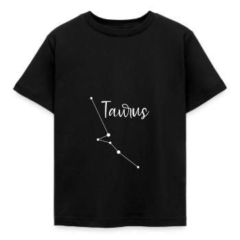 taurus | Stier Sternzeichen Sternbild Horoskop - Kinder T-Shirt - Schwarz - Vorne - AI Model Kid Female (0cm)