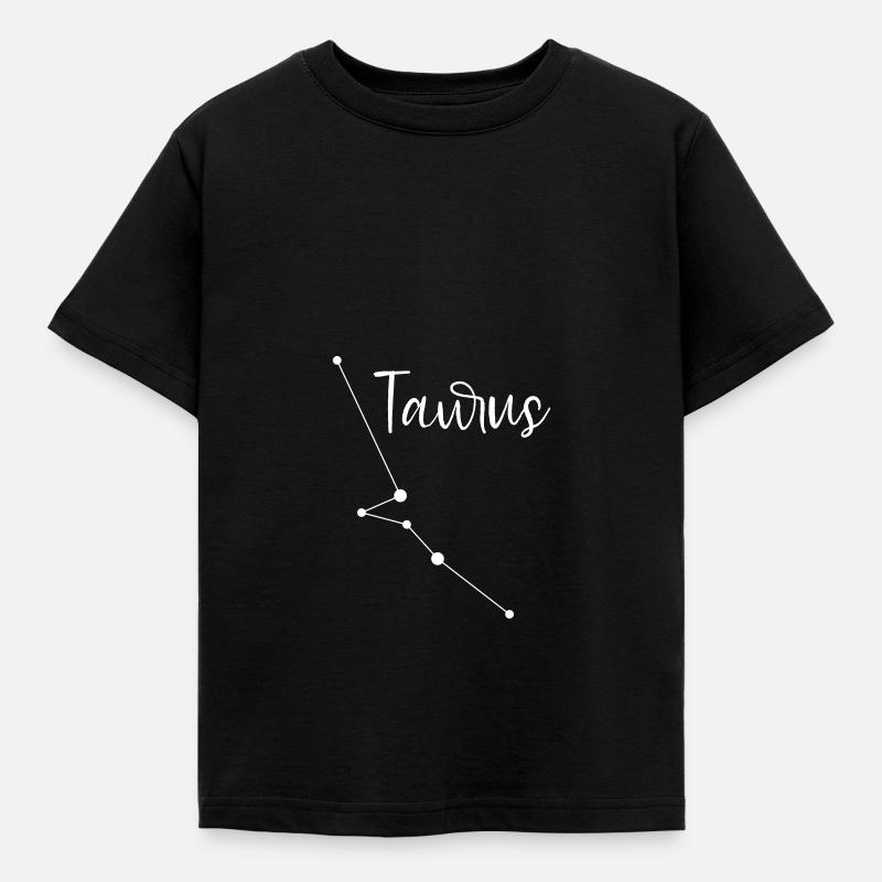 taurus | Stier Sternzeichen Sternbild Horoskop - Kinder T-Shirt - Schwarz