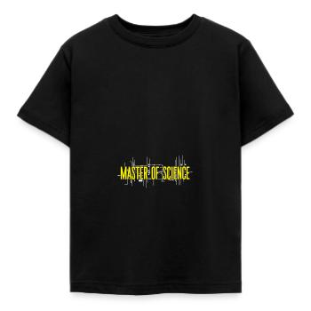 master of science | studium studieren msc - Kinder T-Shirt - Schwarz - Vorne - AI Model Kid Female (0cm)