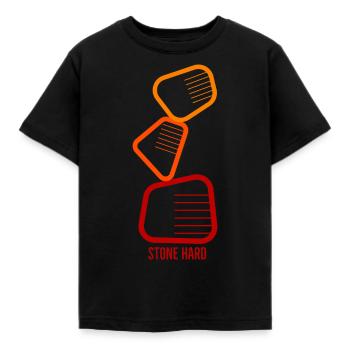 Stone hard - Kinder T-Shirt - Schwarz - Vorne - AI Model Kid Female (0cm)