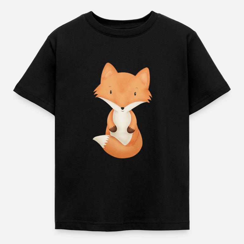 Fuchs - Kinder T-Shirt - Schwarz