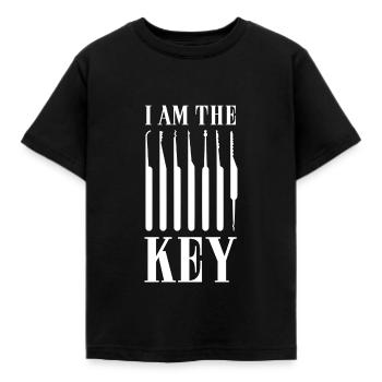 Lockpicking Dietrich key - Kids' T-Shirt - black - Front - AI Model Kid Female (0cm)
