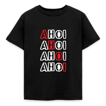 AHOI - Label126 - Kinder T-Shirt - Schwarz - Vorne - AI Model Kid Female (0cm)