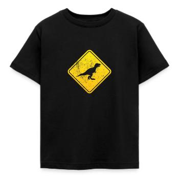 Méfiez-vous du T-Rex - T-shirt Enfant - noir - Devant - AI Model Kid Female (0cm)