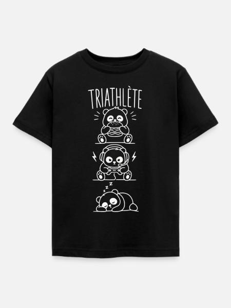 Triathlète Gaming Gamer - Kinder T-Shirt - Schwarz