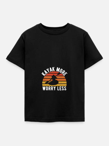 Kayak - Kinder T-Shirt - Schwarz