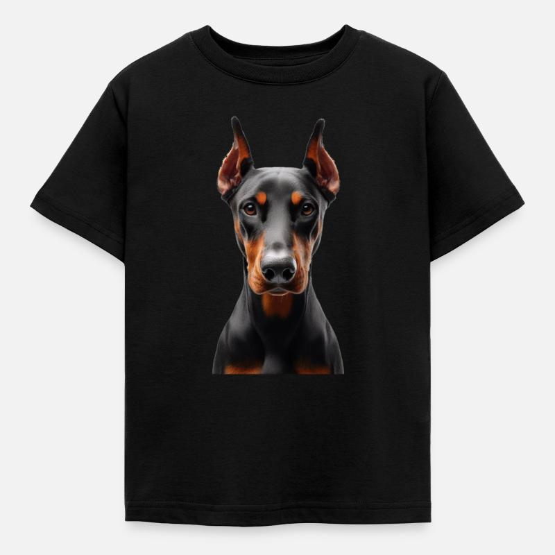 Dobermann - Kinder T-Shirt - Schwarz