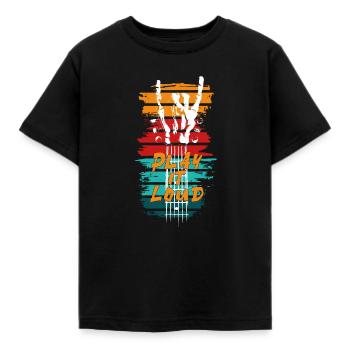Guitare Guitare Jouer fort Hard Rock Jazz Musique - T-shirt Enfant - noir - Devant - AI Model Kid Female (0cm)