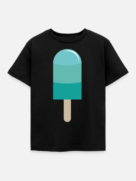Eis am Stiel - Kinder T-Shirt - Schwarz
