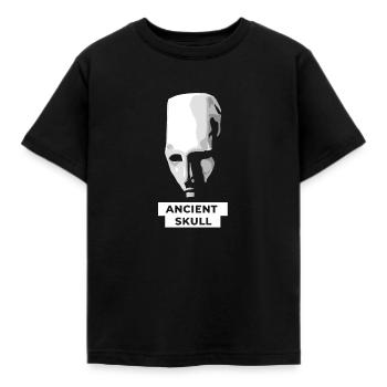 Ancient Skull - Kids' T-Shirt - black - Front - AI Model Kid Female (0cm)