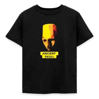Colored Ancient Skull - Kids' T-Shirt - black - Front - AI Model Kid Female (0cm)