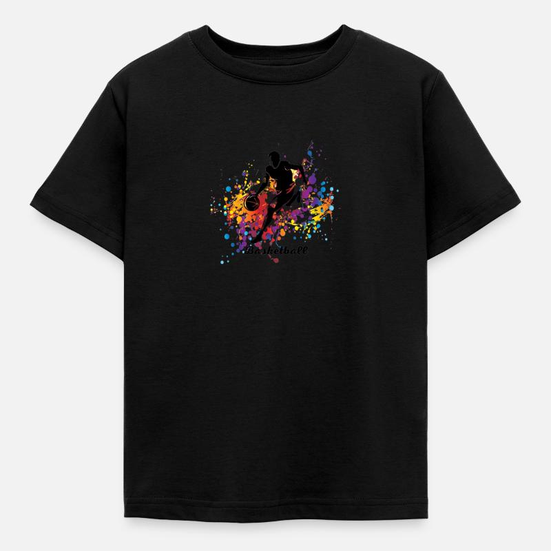 basketball - Børne-T-shirt - sort