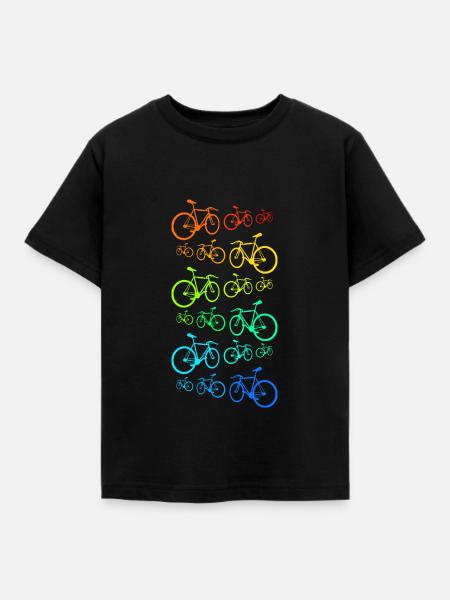 Rennrad - Kinder T-Shirt - Schwarz