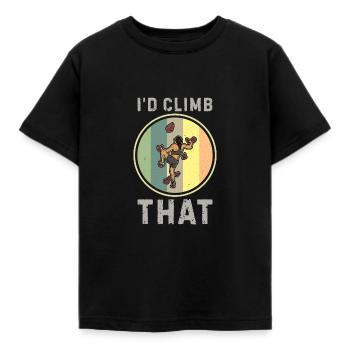 Mur de gymnase de sport d’escalade de bloc - T-shirt Enfant - noir - Devant - AI Model Kid Female (0cm)