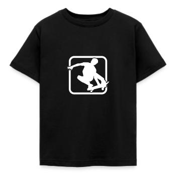 Skate Freestyle Grab Trick - T-shirt Enfant - noir - Devant - AI Model Kid Female (0cm)