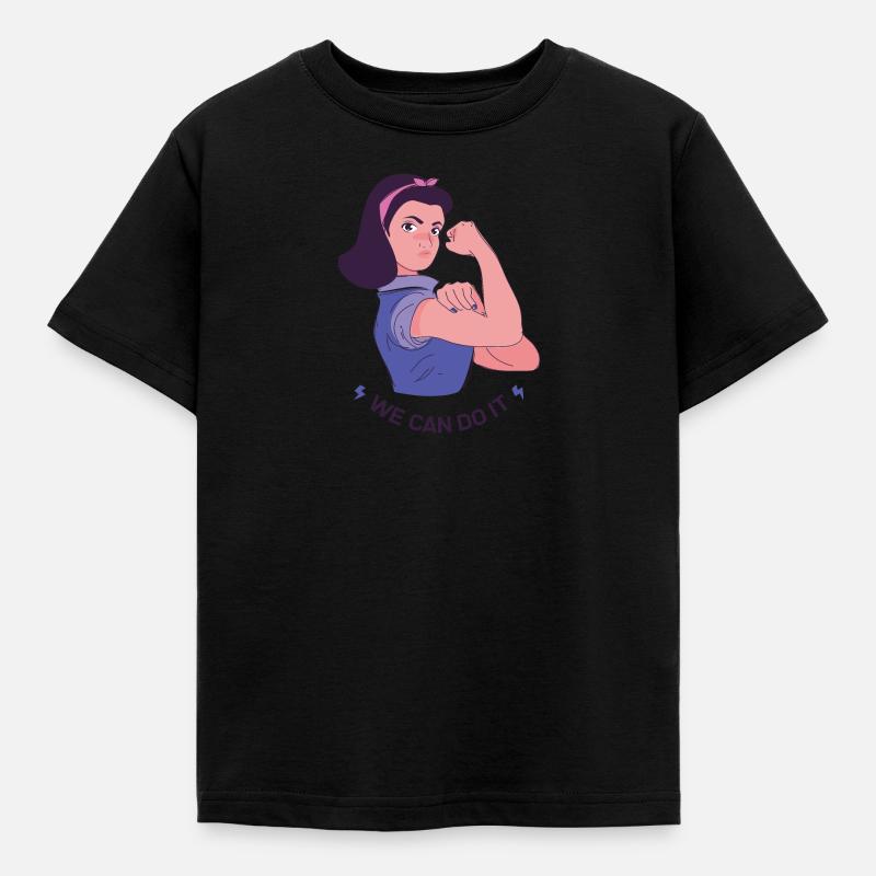 We can do it - Kinder T-Shirt - Schwarz