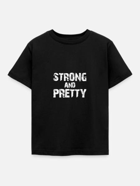 Stark und hübsch - Kinder T-Shirt - Schwarz