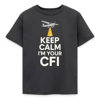Flight Instructor Cfi Pilot Aviation Instructor - Kids' T-Shirt - dark grey - Front - AI Model Kid Female (0cm)