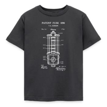 Plan directeur de la fusible Edison - T-shirt Enfant - charbon - Devant - AI Model Kid Female (0cm)