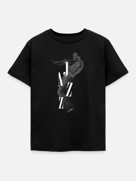 Icon Jazz ASCII-Kunst - Kinder T-Shirt - Schwarz