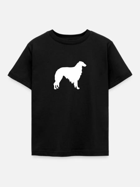 Barsoi - Kinder T-Shirt - Schwarz