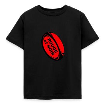 Rouge et Noir - T-shirt Enfant - noir - Devant - AI Model Kid Female (0cm)