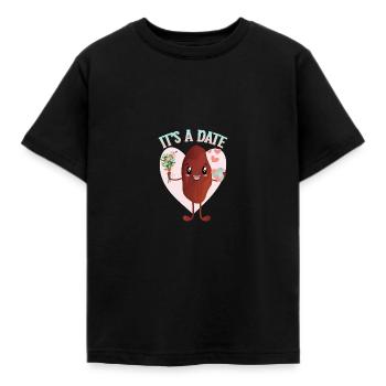 C’est une date - T-shirt Enfant - noir - Devant - AI Model Kid Female (0cm)