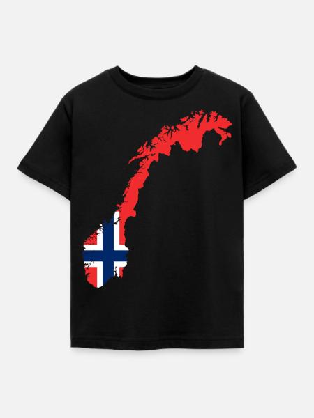 Norwegen Norway - Kinder T-Shirt - Schwarz