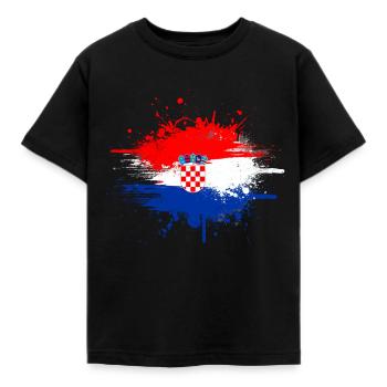 Croatie - T-shirt Enfant - noir - Devant - AI Model Kid Female (0cm)