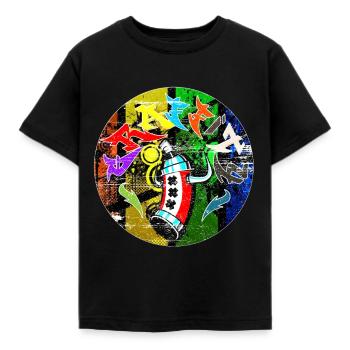 Graffitis - Graffitti - T-shirt Enfant - noir - Devant - AI Model Kid Female (0cm)