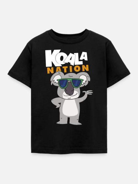 Koala - Kinder T-Shirt - Schwarz